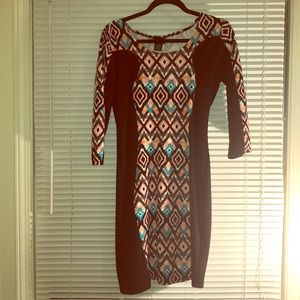 Black and patterned dress